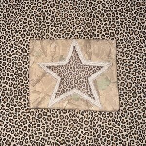 Camo/Leopard Star Canvas t shirt - Beige and Brown